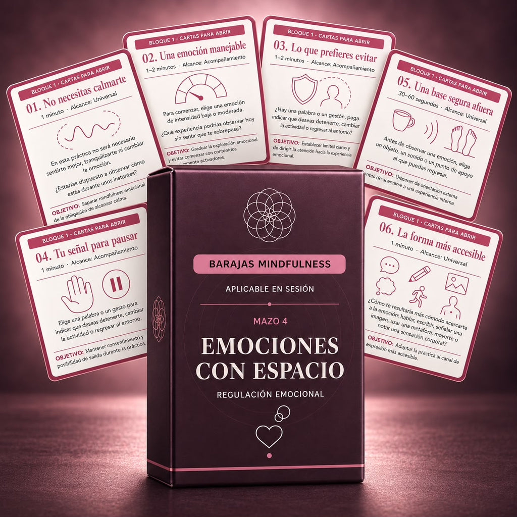 Mazo 4 Emociones con espacio de Barajas Mindfulness